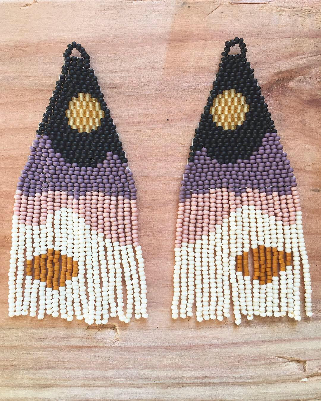 moonrise beaded earrings