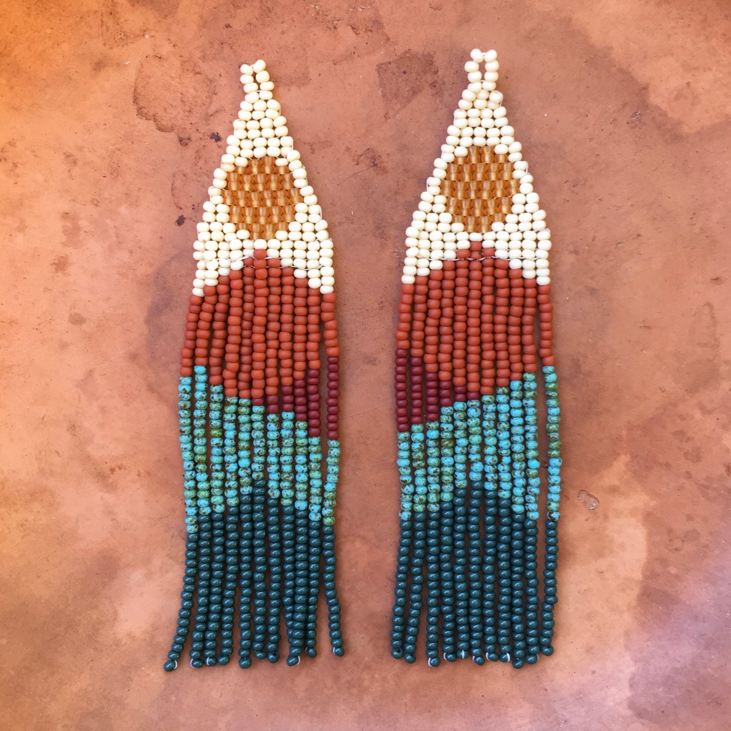 taurus beaded earrings