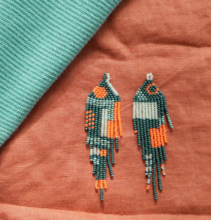 lagartija beaded earrings